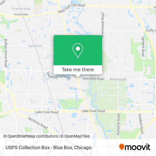 USPS Collection Box - Blue Box map