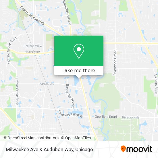 Mapa de Milwaukee Ave & Audubon Way