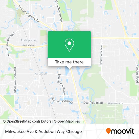 Milwaukee Ave & Audubon Way map