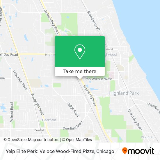 Yelp Elite Perk: Veloce Wood-Fired Pizze map