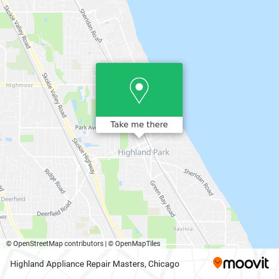 Highland Appliance Repair Masters map