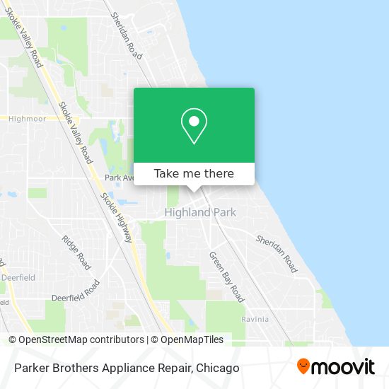 Mapa de Parker Brothers Appliance Repair