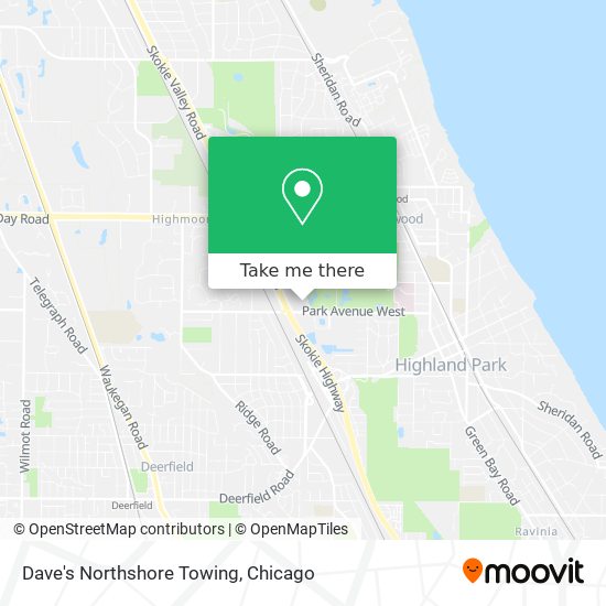 Dave's Northshore Towing map