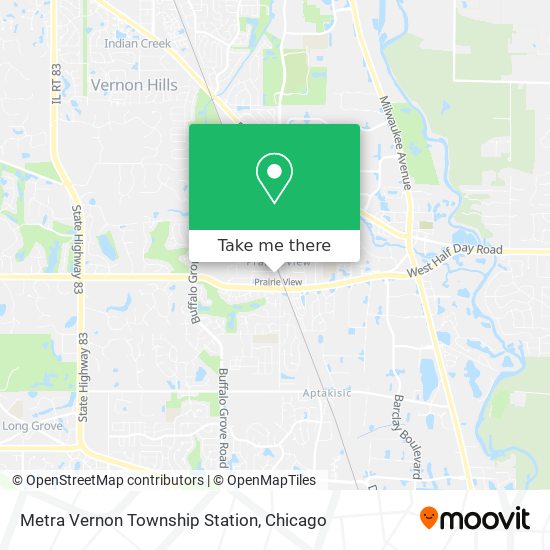 Metra Vernon Township Station map