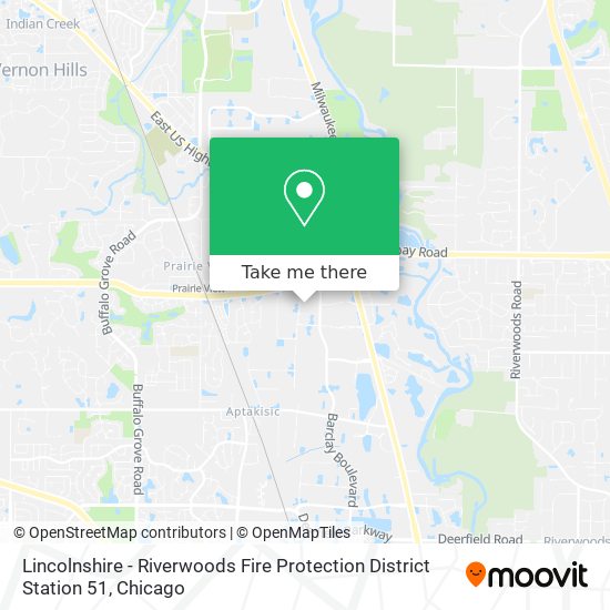 Mapa de Lincolnshire - Riverwoods Fire Protection District Station 51