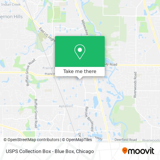 USPS Collection Box - Blue Box map