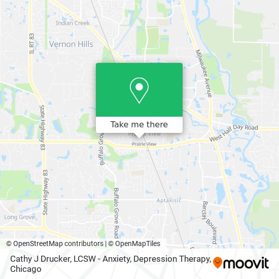 Cathy J Drucker, LCSW - Anxiety, Depression Therapy map