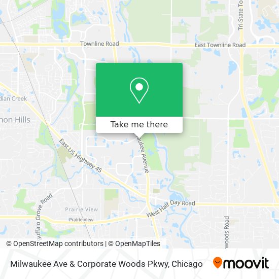 Mapa de Milwaukee Ave & Corporate Woods Pkwy