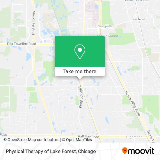 Physical Therapy of Lake Forest map