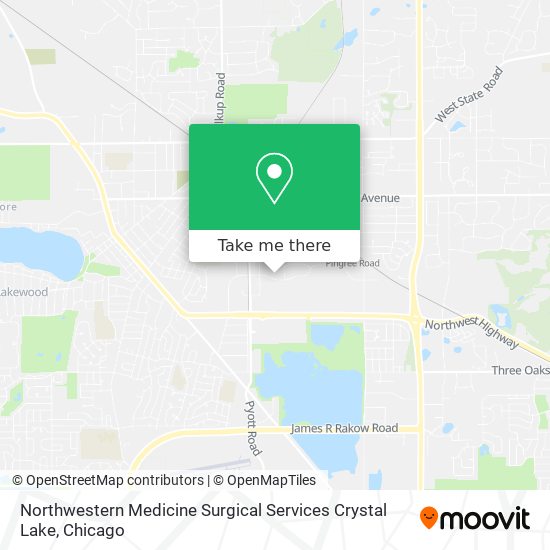 Northwestern Medicine Surgical Services Crystal Lake map