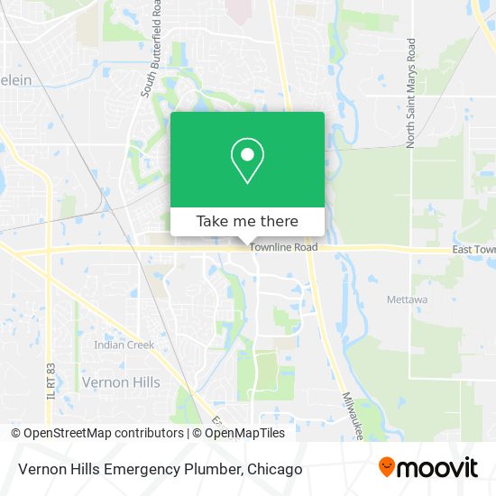 Mapa de Vernon Hills Emergency Plumber