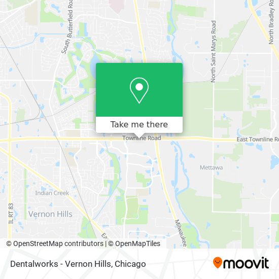 Mapa de Dentalworks - Vernon Hills