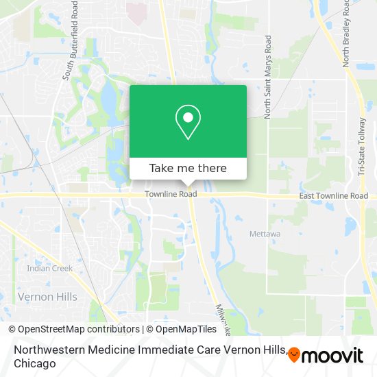 Mapa de Northwestern Medicine Immediate Care Vernon Hills