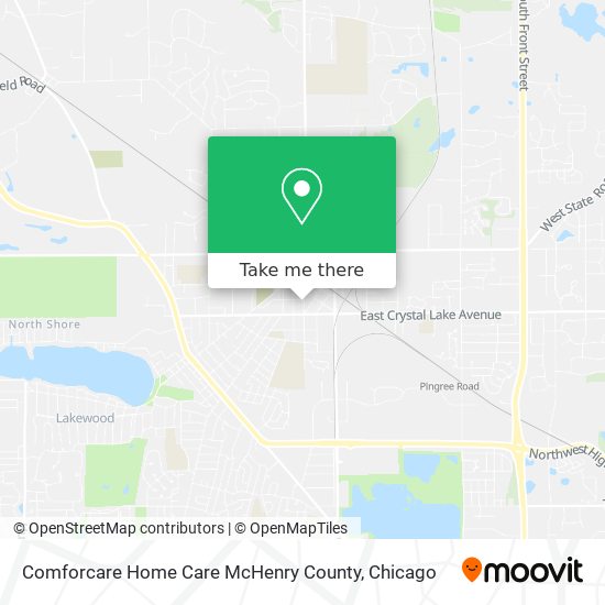 Mapa de Comforcare Home Care McHenry County