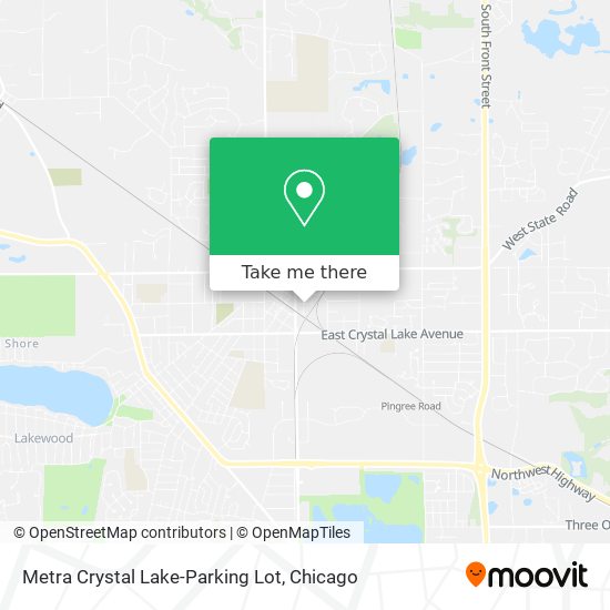 Metra Crystal Lake-Parking Lot map