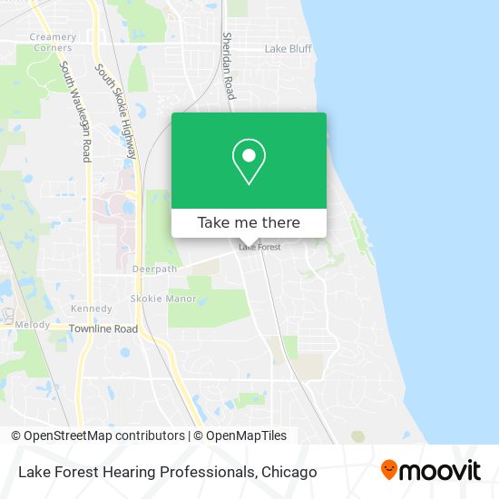 Lake Forest Hearing Professionals map