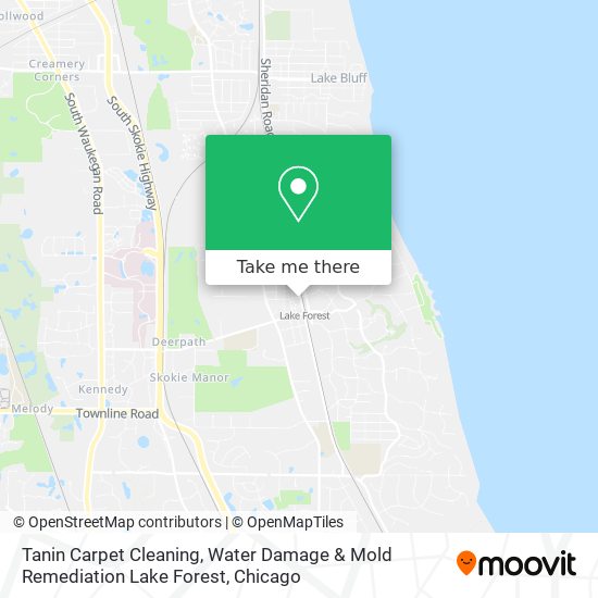 Tanin Carpet Cleaning, Water Damage & Mold Remediation Lake Forest map