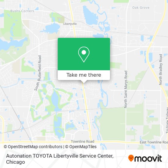 Mapa de Autonation TOYOTA Libertyville Service Center