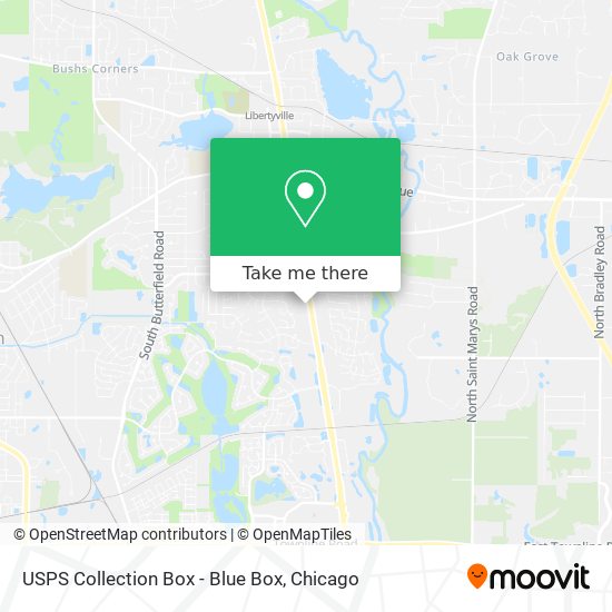 USPS Collection Box - Blue Box map