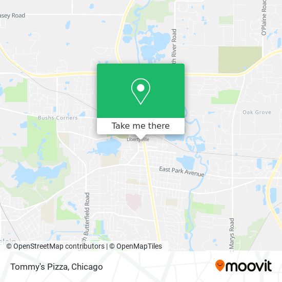 Tommy's Pizza map