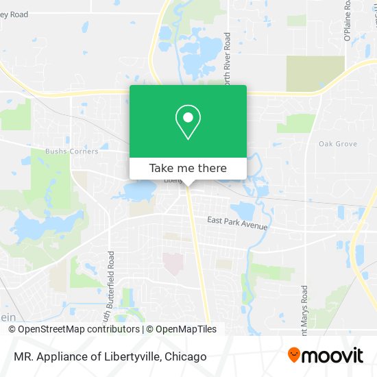 MR. Appliance of Libertyville map