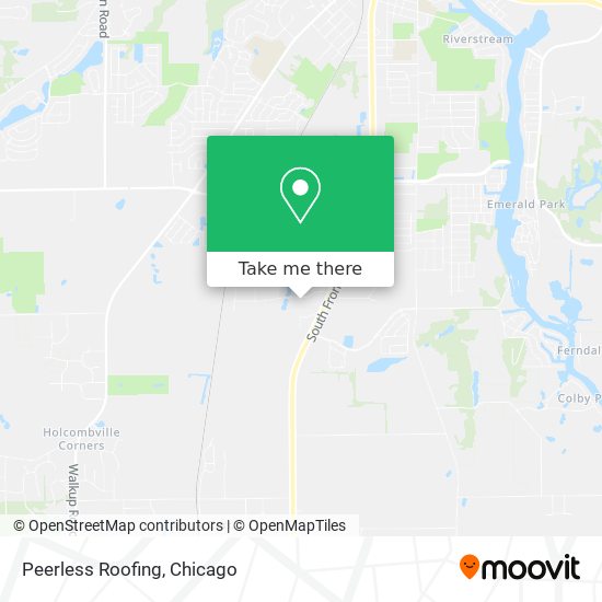 Peerless Roofing map