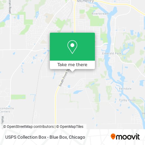 USPS Collection Box - Blue Box map