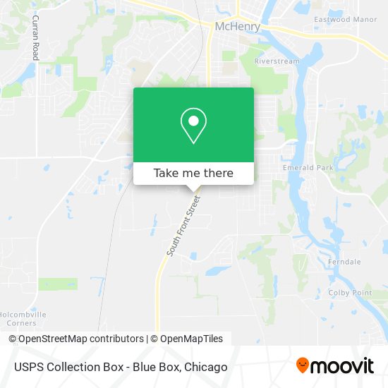 Mapa de USPS Collection Box - Blue Box