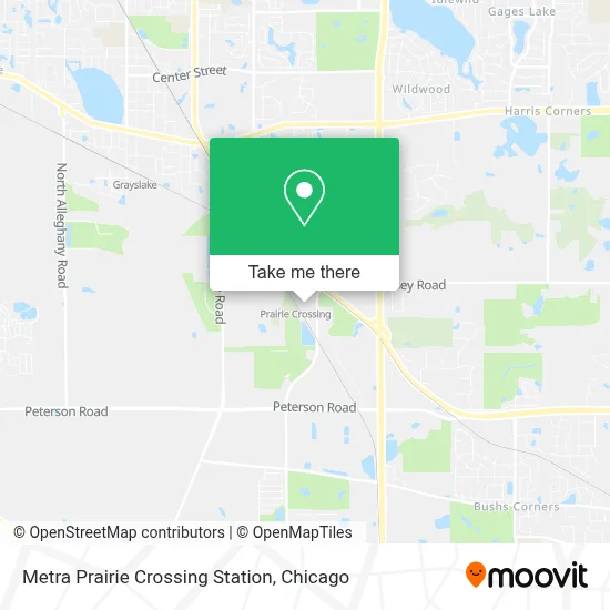 Metra Prairie Crossing Station map