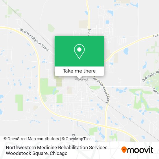 Mapa de Northwestern Medicine Rehabilitation Services Woodstock Square