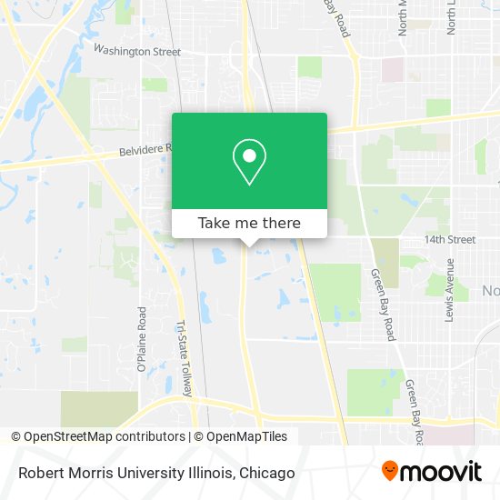 Mapa de Robert Morris University Illinois