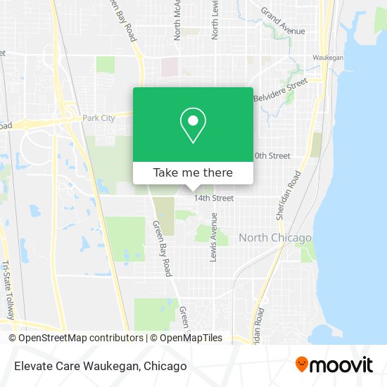 Elevate Care Waukegan map