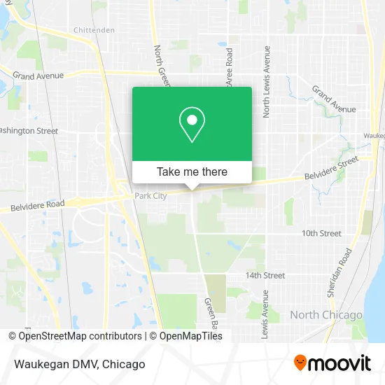 Mapa de Waukegan DMV