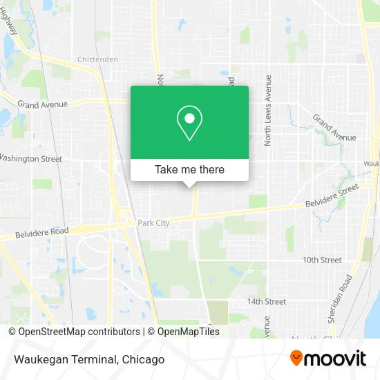 Mapa de Waukegan Terminal