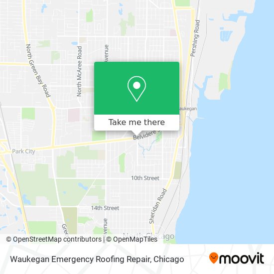 Waukegan Emergency Roofing Repair map