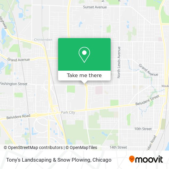 Tony's Landscaping & Snow Plowing map