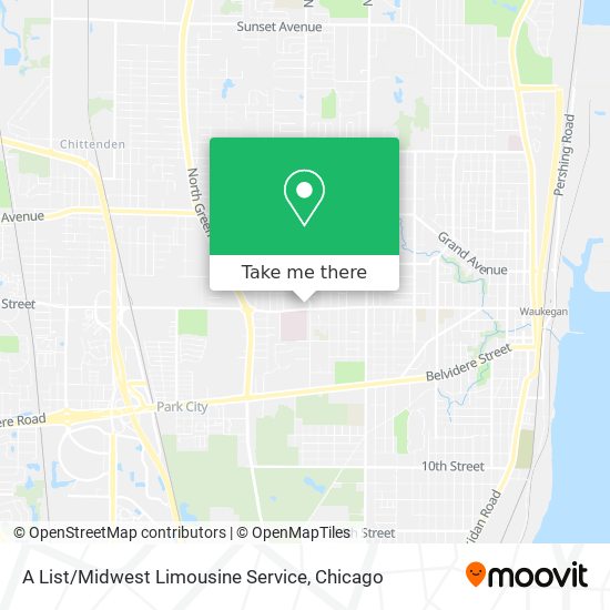 Mapa de A List / Midwest Limousine Service