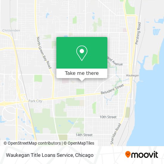 Waukegan Title Loans Service map