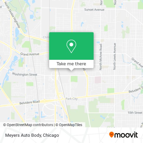 Meyers Auto Body map