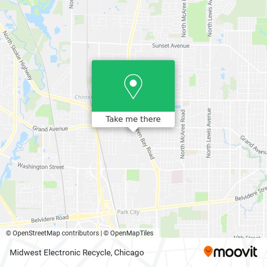Midwest Electronic Recycle map