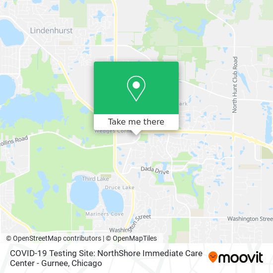 COVID-19 Testing Site: NorthShore Immediate Care Center - Gurnee map