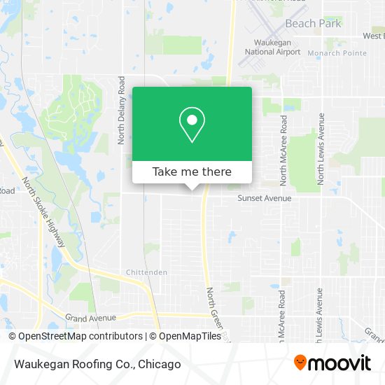 Waukegan Roofing Co. map