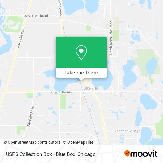 USPS Collection Box - Blue Box map