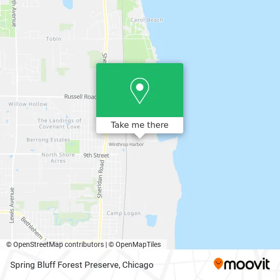 Spring Bluff Forest Preserve map