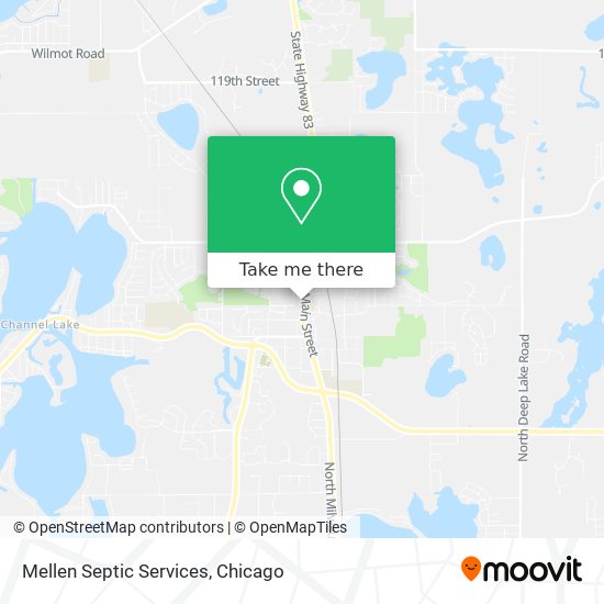 Mellen Septic Services map