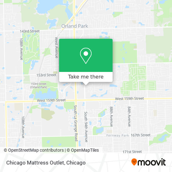 Mapa de Chicago Mattress Outlet