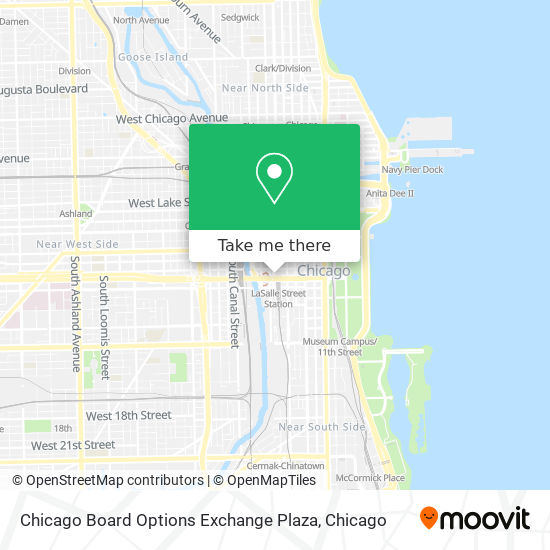 Mapa de Chicago Board Options Exchange Plaza