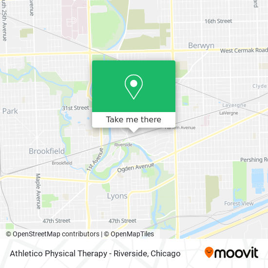 Athletico Physical Therapy - Riverside map