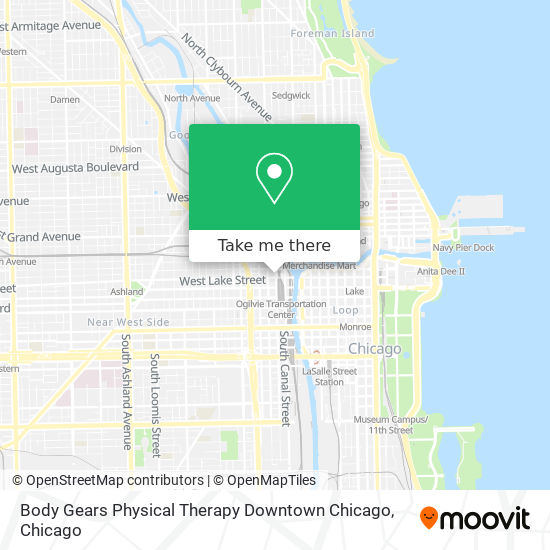 Mapa de Body Gears Physical Therapy Downtown Chicago