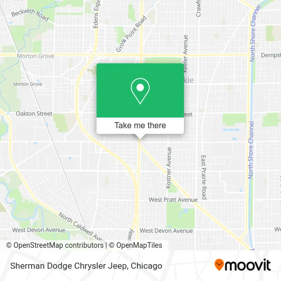 Sherman Dodge Chrysler Jeep map